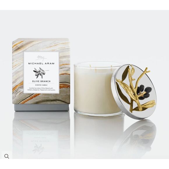 Michael Aram Olive Branch Scented Candle New in a box - Picture 1 of 6